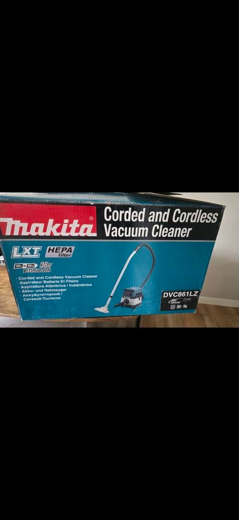 Makita DVC861LZ Accu Stofzuiger - Nieuw in doos, Ophalen of Verzenden, Nieuw