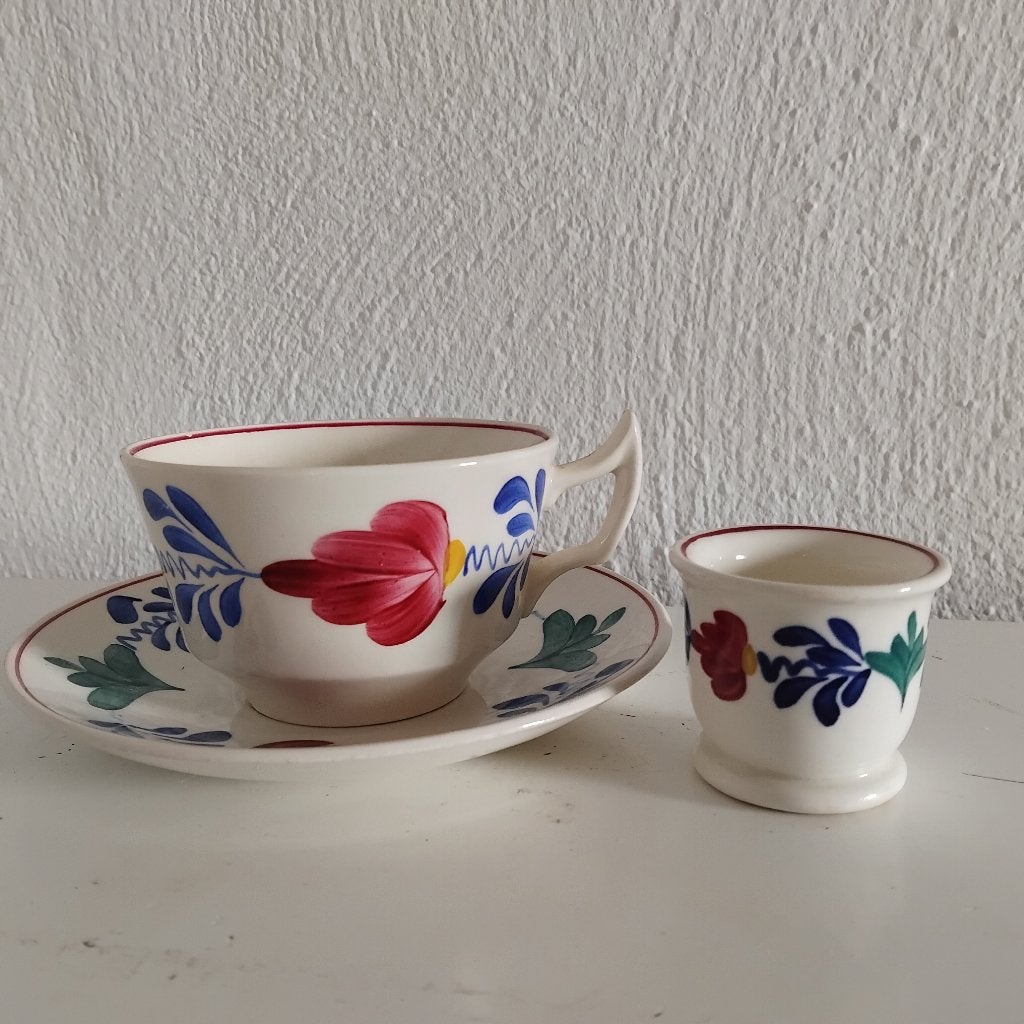Oud kopje boerenbont met duivelsoortje, Ophalen of Verzenden