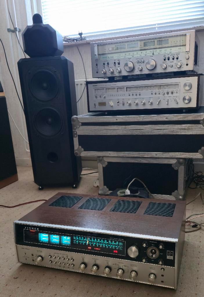 Fisher 634 Quadraphonic receiver super zeldzaam, Gebruikt, 60 tot 120 watt, Stereo, Ophalen