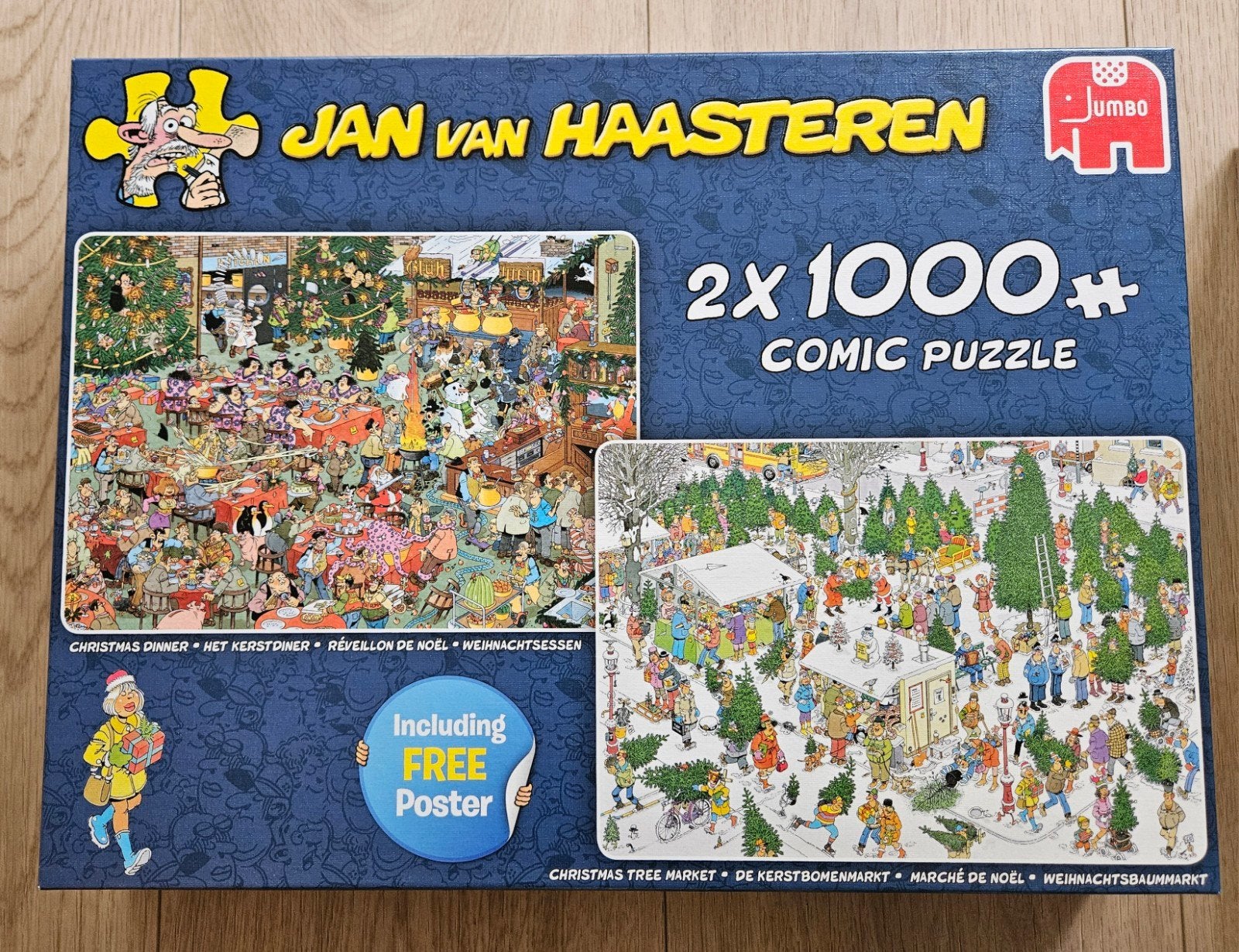 Jan van Haasteren 2x 1000 stukjes, Ophalen, 500 t/m 1500 stukjes, Zo goed als nieuw, Legpuzzel