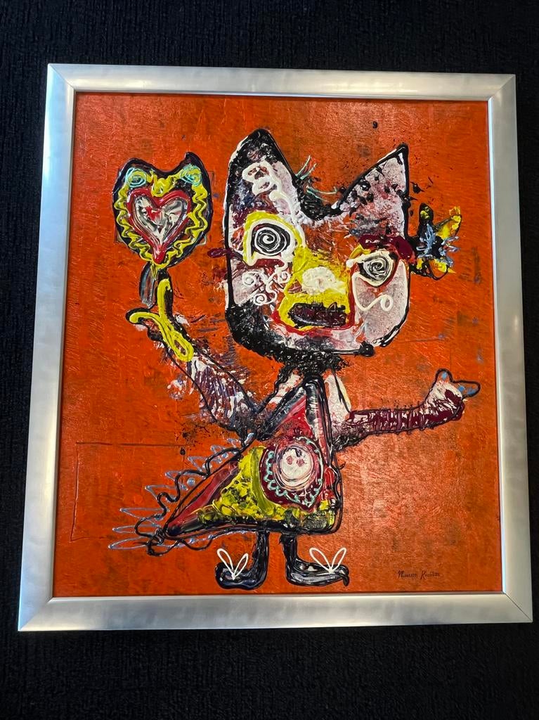 Origineel schilderij 'Poes' van Maureen Knobben, Ophalen