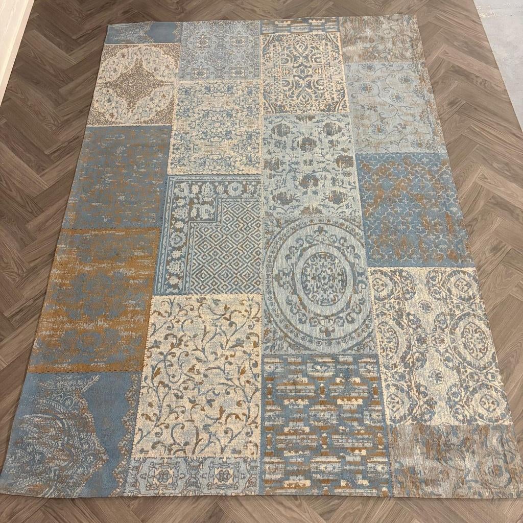 Brinker Output Alaskan Blue Vloerkleed - 200x290cm, Blauw, 200 cm of meer, Ophalen of Verzenden, Zo goed als nieuw