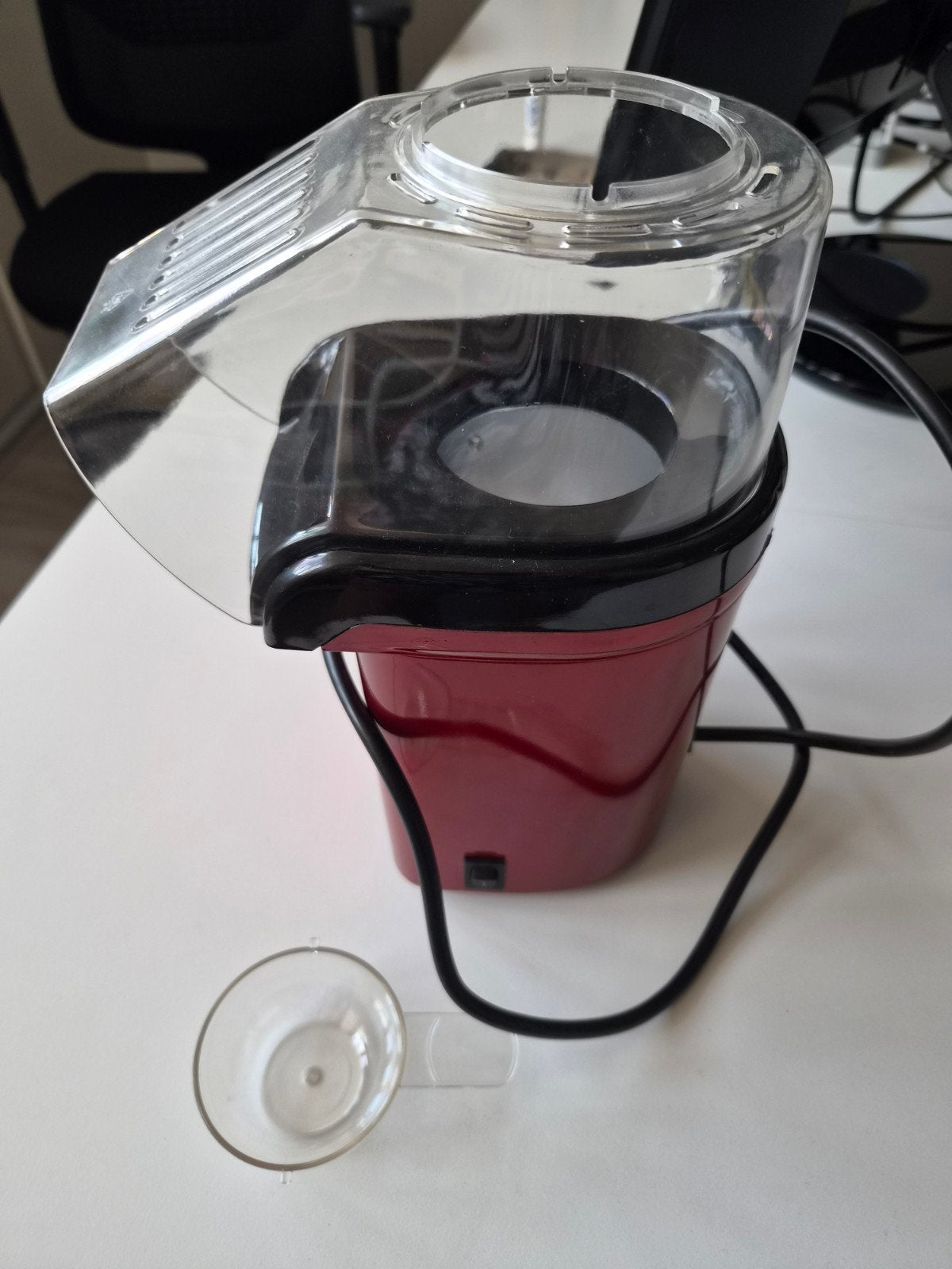 Popcornmaker - Rood/Zwart - Zonder doos, Ophalen of Verzenden, Zo goed als nieuw