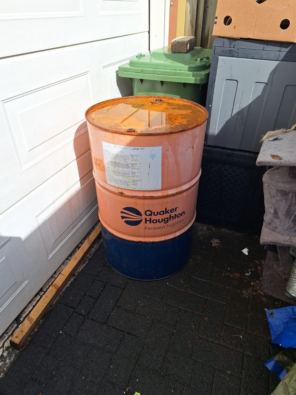 Robuuste vuurton van olievat, Ophalen, Gebruikt, Vuurton