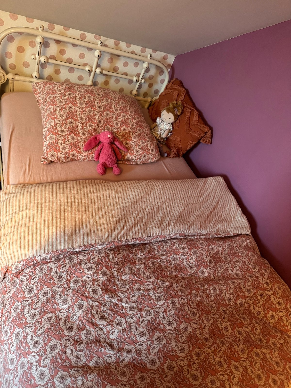 Meidenbed inclusief lattenbodem en matras, Huis en Inrichting, Ophalen, Gebruikt, 90 cm, Eenpersoons