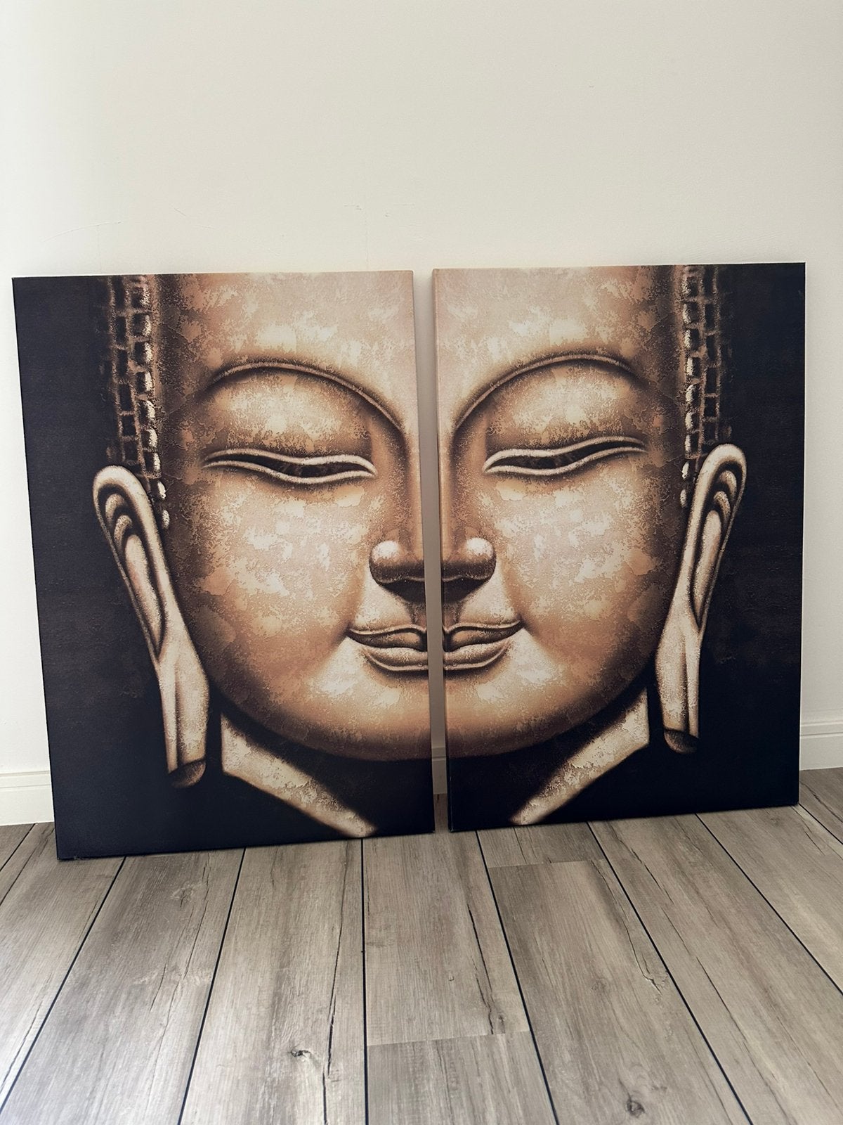 2 luik boeddha schilderij, Ophalen, Zo goed als nieuw, Schilderij