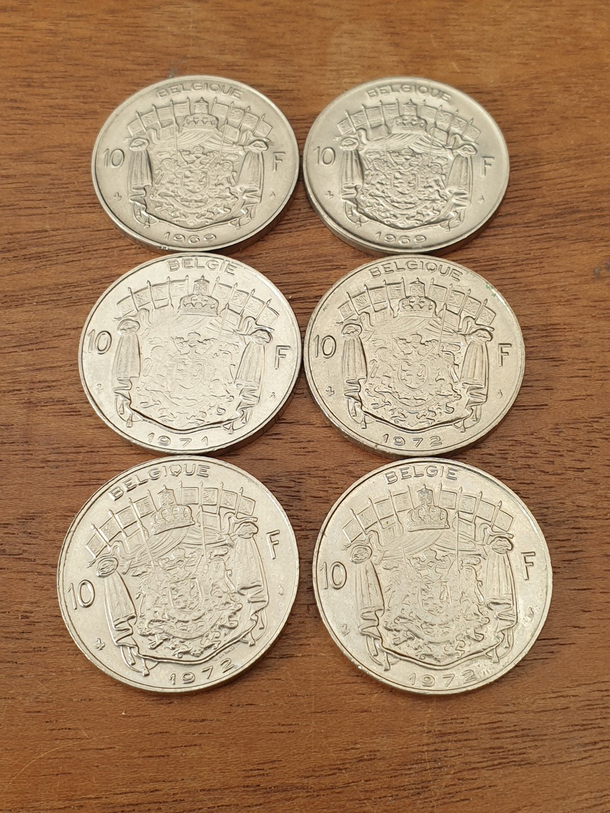 6x 10 frank (K6), Postzegels en Munten, Ophalen of Verzenden