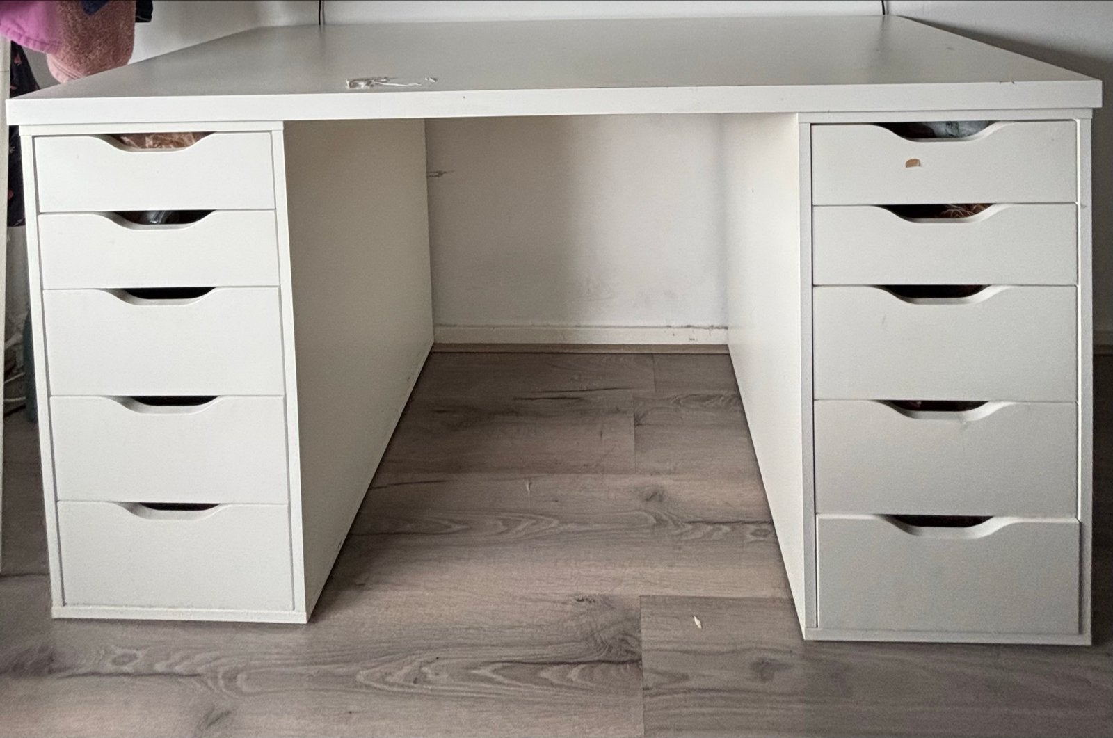 IKEA Linnmon / Alex bureau met lades, Huis en Inrichting, Ophalen, Gebruikt, Met lades, Spaanplaat of MDF