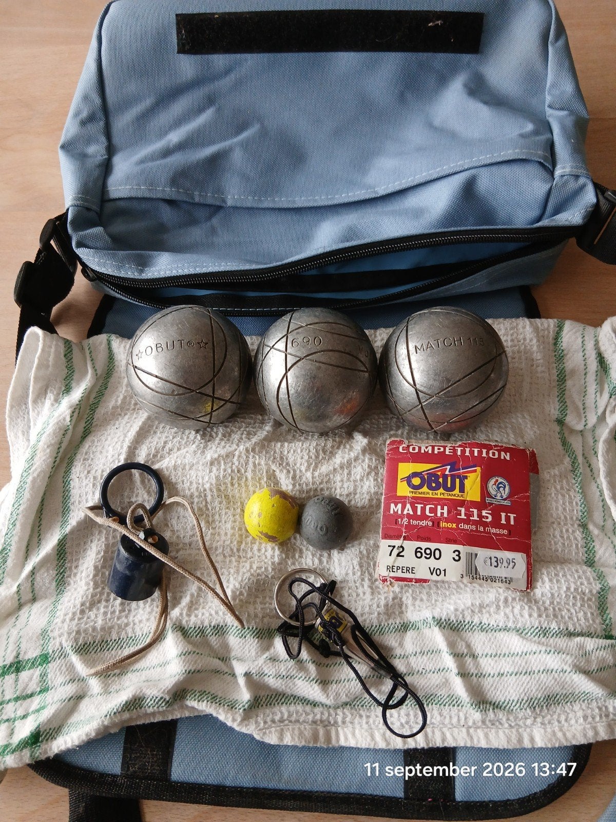 wedstrijd set jeu de boules (pentanque), Ophalen, Gebruikt, Bal