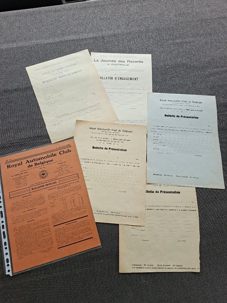 Oude documenten royal automobile club de belgique, Ophalen of Verzenden, Overige typen