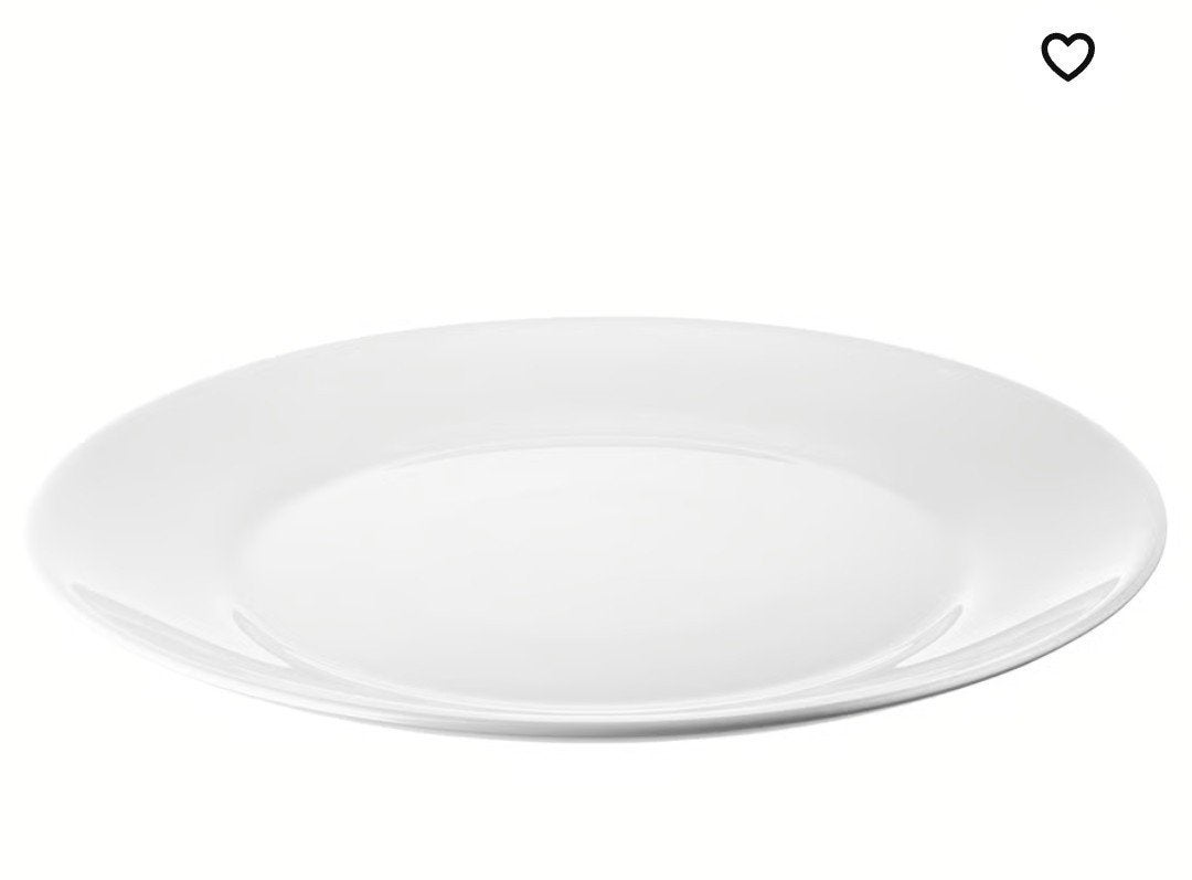 300 IKEA borden  25 cm - Wit inclusief opbergbox, Ophalen, Nieuw, IKEA, Bord(en)
