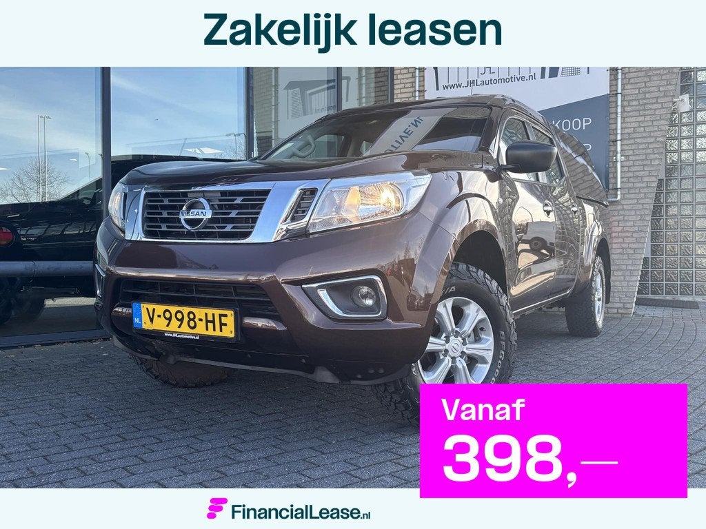 Nissan Navara 2.3 dCi Acenta DoubleCab Veth*5PERS*A/C*CRUISE, Stof, Gebruikt, 4 cilinders, Bruin