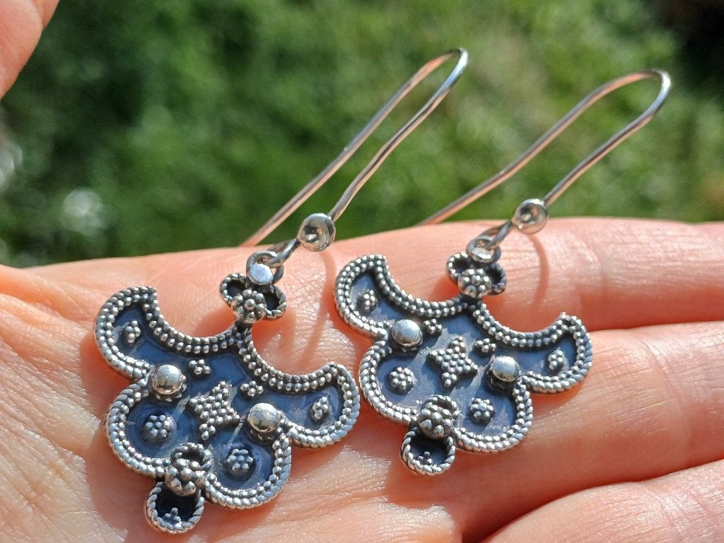 Vanoli Lange 925 zilveren ethnische oorbellen, Sieraden, Tassen en Uiterlijk, Daiva1973@hotmail.com, Hangers, Vanoli, Amsterdam