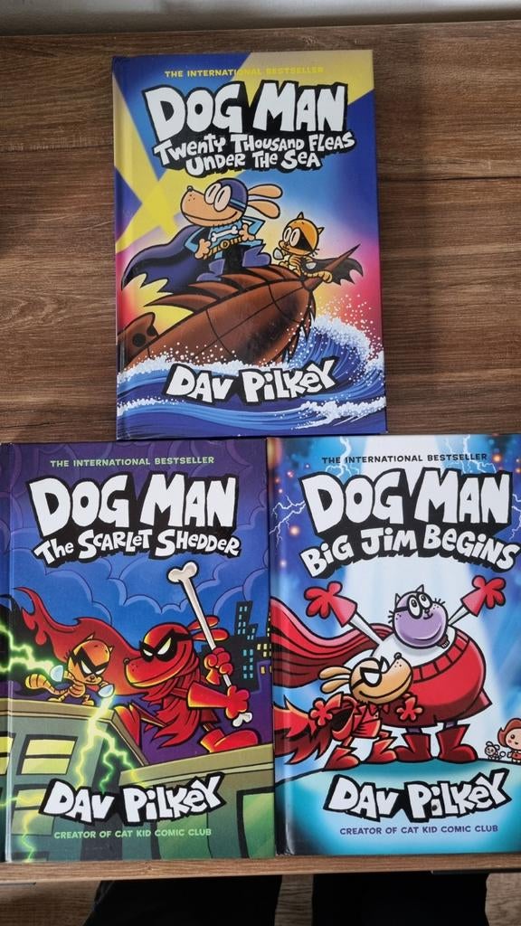 Dog Man boeken, Engelse versies, Ophalen of Verzenden, Zo goed als nieuw, Dav Pilkey, Fictie algemeen