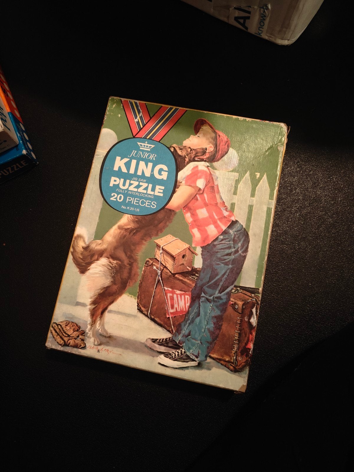 Vintage Junior King Legpuzzel - Compleet (20 stukjes), Ophalen of Verzenden, Minder dan 500 stukjes, Gebruikt, Legpuzzel