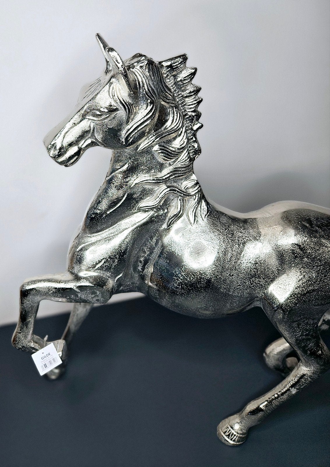 Beeldje  "Zilveren paard" Groot. H.58cm, Ophalen, Nieuw, Dier