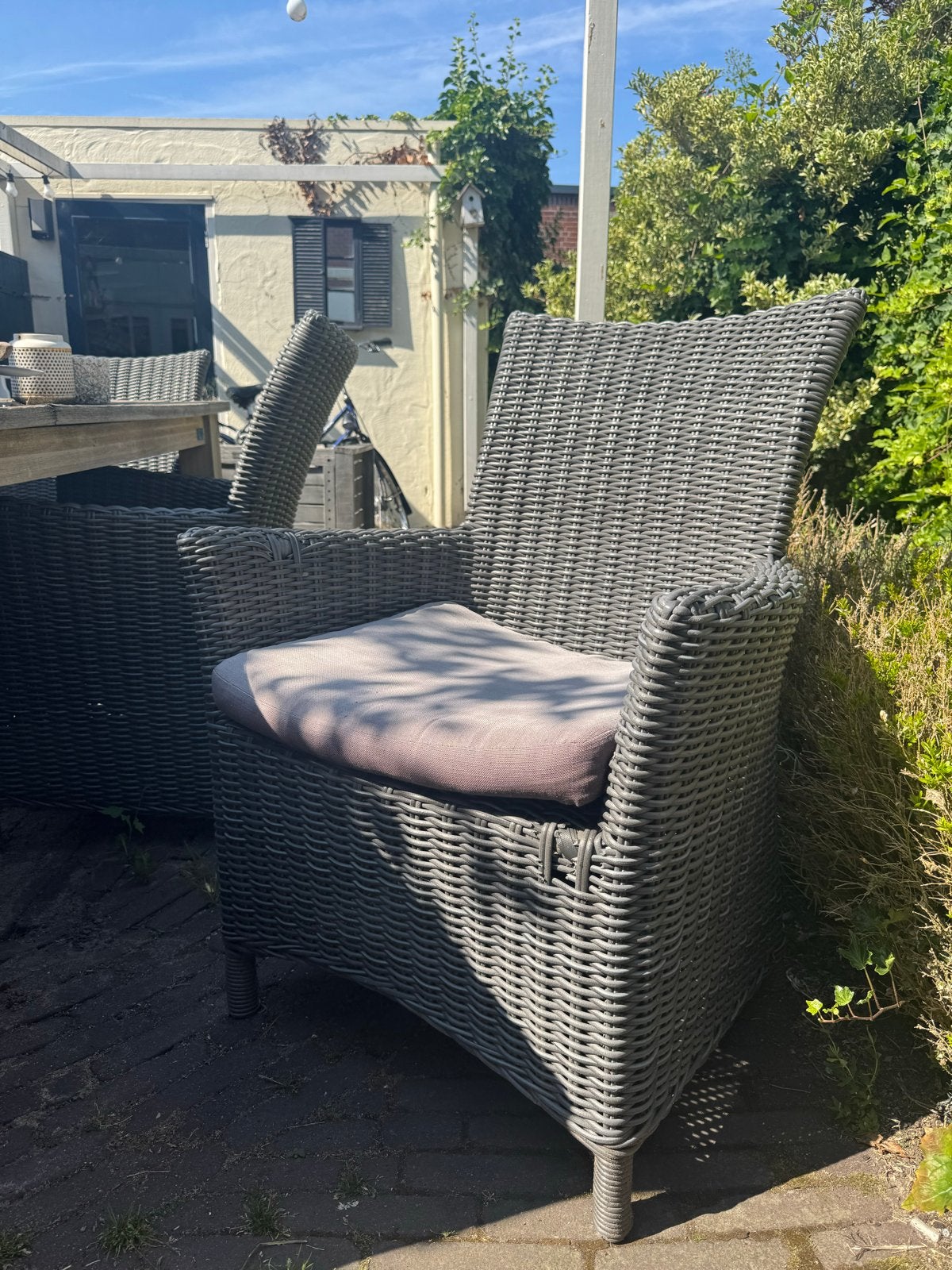 Tuinstoelen met kussens - Gebruikt, nog in prima staat, Tuin en Terras, Tuinstoelen, Ophalen, Gebruikt, Wicker