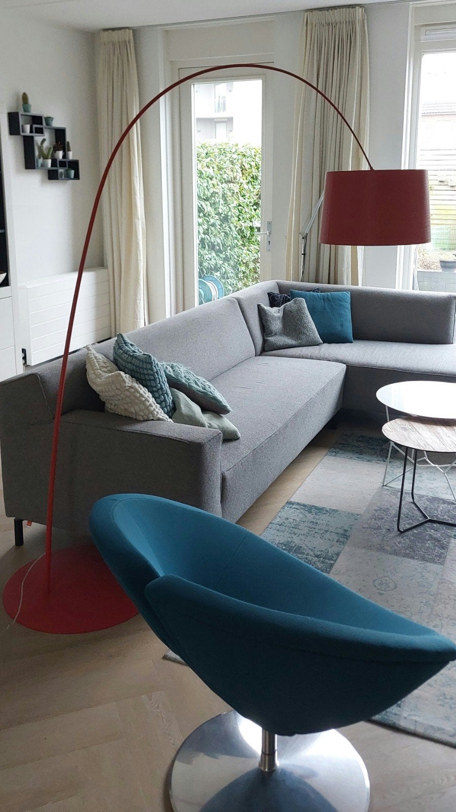 Foscarini Twiggy Terra rode design vloerlamp dimmer, Ophalen, Modern design, Kunststof, E27 (groot)
