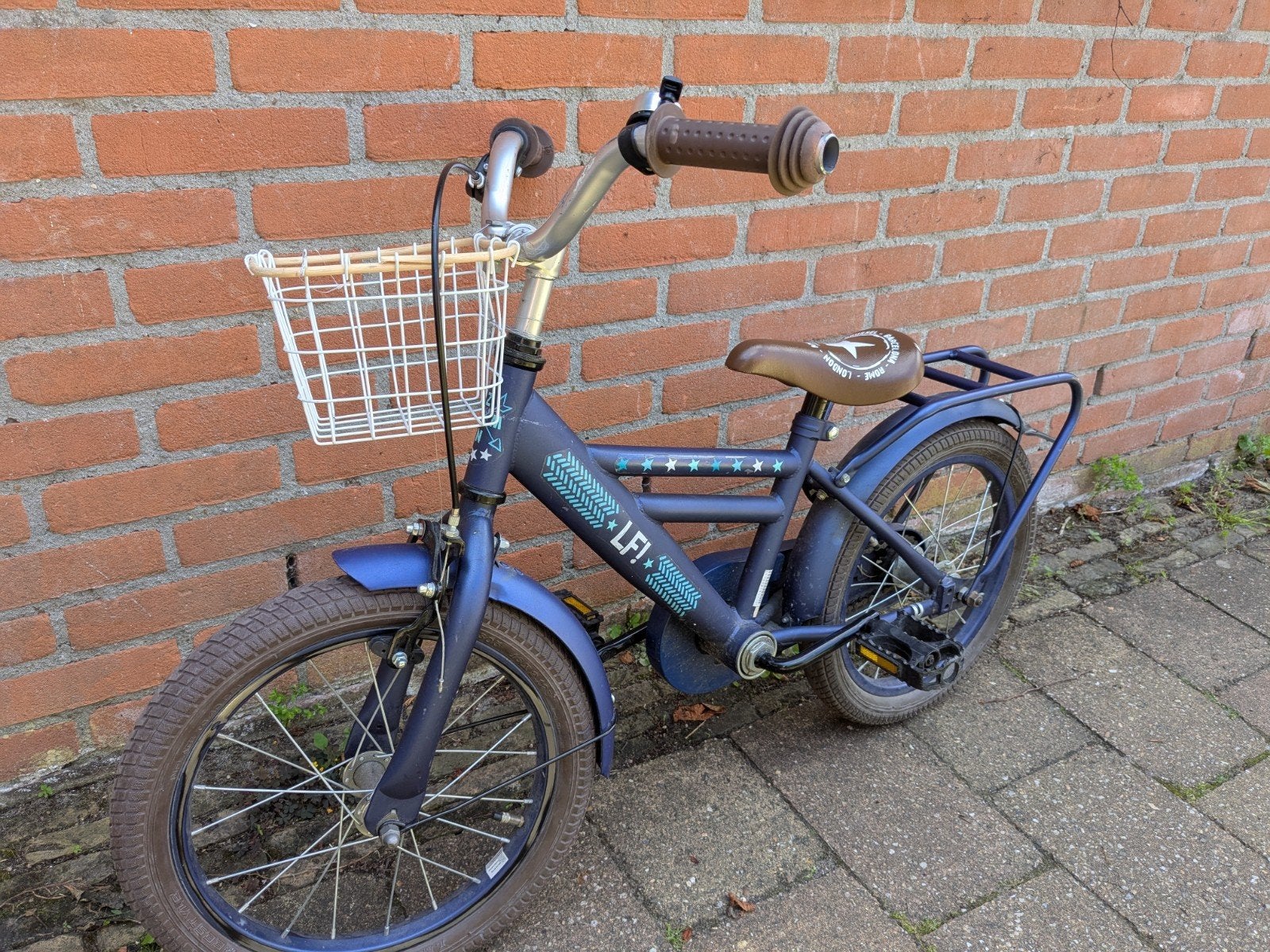 16 inch kinderfiets - Lief! - Blauw met mandje, Fietsen en Brommers, Fietsen | Kinderfietsjes, Ophalen, Terugtraprem, Lief!, 16 tot 20 inch