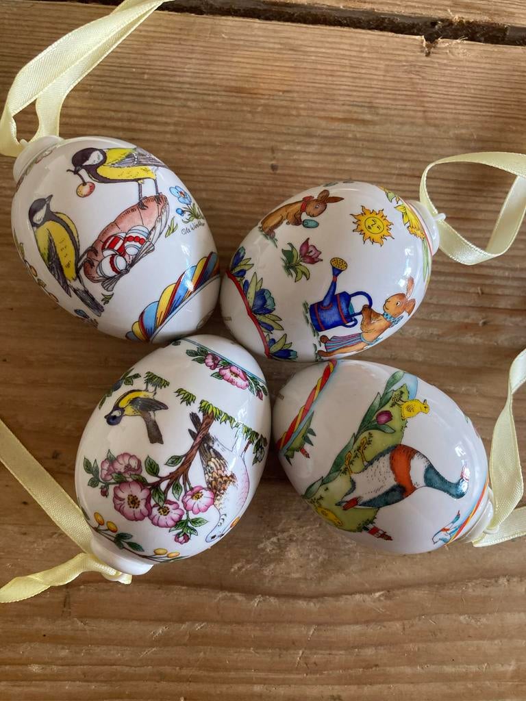 Hutschenreuther Das Ei 4 stuks, Verzamelen, Dierenverzamelingen, Gebruikt, Overige typen, Vogel, Ophalen