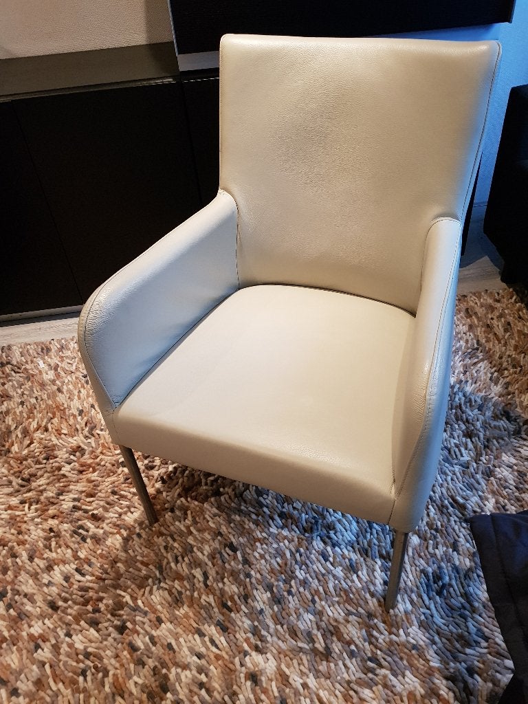Mooie lederen eetkamerstoel, Ophalen, Gebruikt, Overige kleuren, Leer