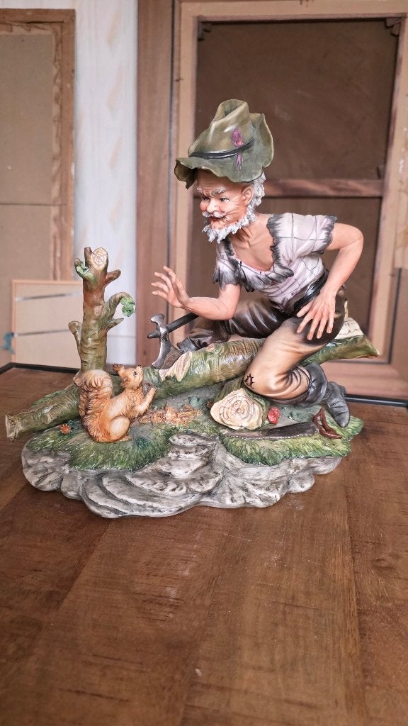 Groot beeld capodimonte Il Taglialegna, Ophalen, Gebruikt