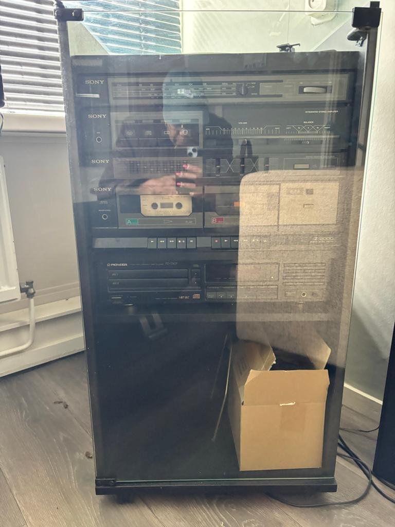 Vintage Sony Stereo Set met Pioneer CD-speler en Speakers, Ophalen, Gebruikt, Cassettedeck, Losse componenten
