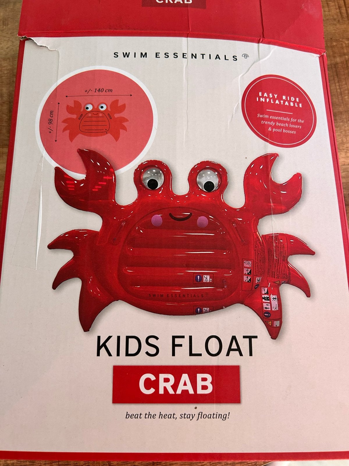 Swim Essentials Kids Float Krab - Opblaasbaar Zwemband, Ophalen of Verzenden, Nieuw