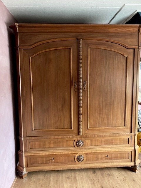 Prachtige oude Friese kledingkast, Met lade(s), 200 cm of meer, 150 tot 200 cm, Vintage