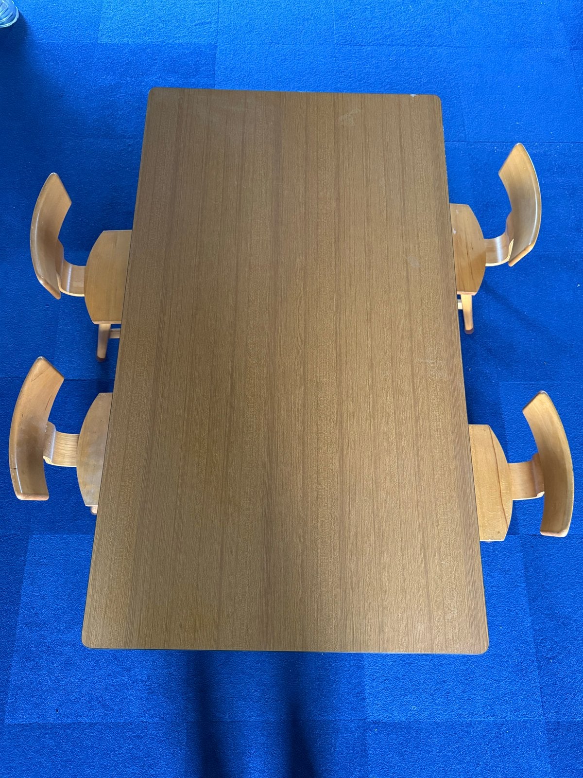 Eettafel met 4 stoelen - 80x140x58 cm, Huis en Inrichting, Ophalen, Gebruikt, 100 tot 150 cm, 50 tot 100 cm