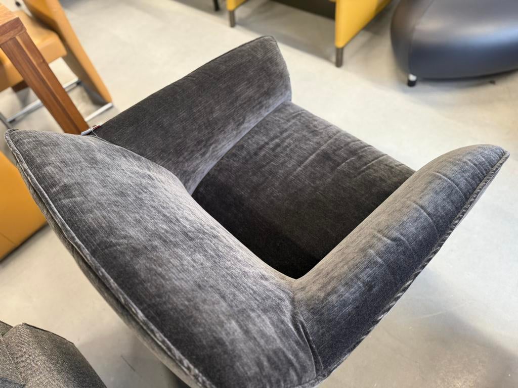 Nieuw Leolux Mayon Fauteuil Velour stof Design stoel Mayuro, Huis en Inrichting, Fauteuils, Leolux, Nieuw, 75 tot 100 cm, Stof