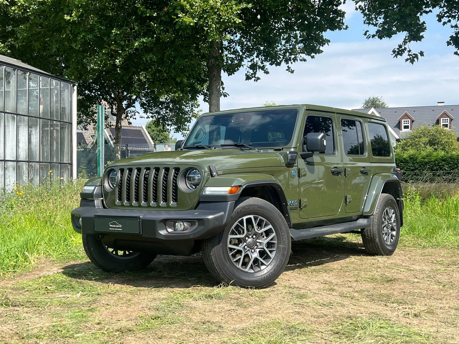 Jeep Wrangler Unlimited 4xe 380 80th Anniversary |SARGE GREE, Auto's, Zwart, 4 cilinders, Cabriolet, 2248 kg
