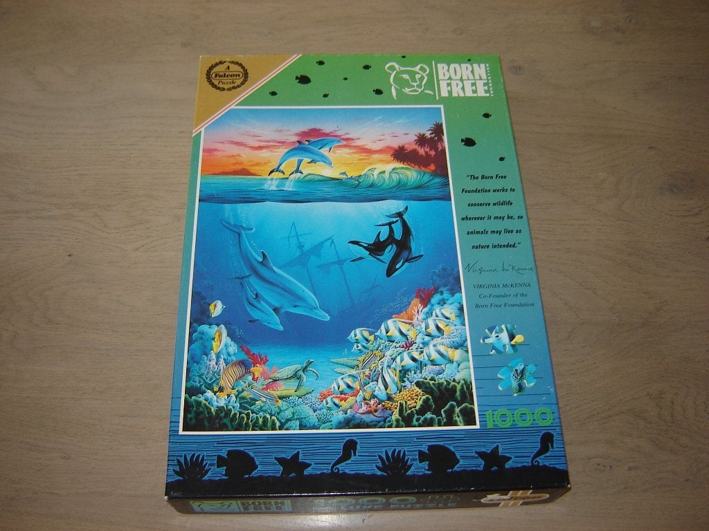 Puzzel Falcon THE BORN FREE 1000 st., Hobby en Vrije tijd, Denksport en Puzzels, Ophalen of Verzenden, 500 t/m 1500 stukjes, Zo goed als nieuw