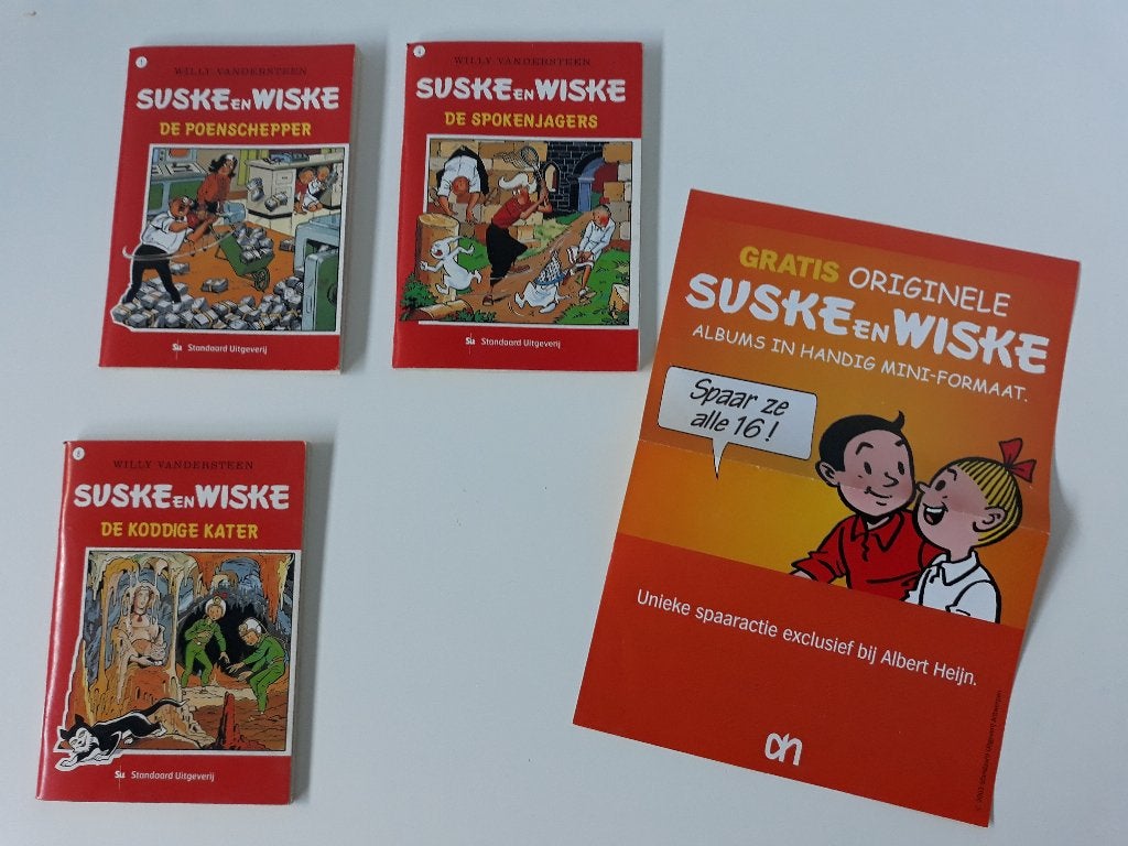 Drie miniboekjes Suske & Wiske, Willy Vandersteen, Ophalen of Verzenden, Zo goed als nieuw, Meerdere stripboeken