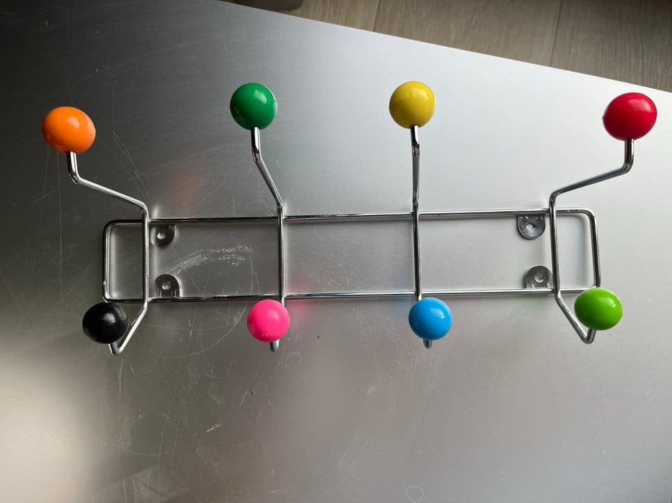 Kinder wandkapstok met bollen, Gebruikt, Minder dan 100 cm, Metaal, Ophalen