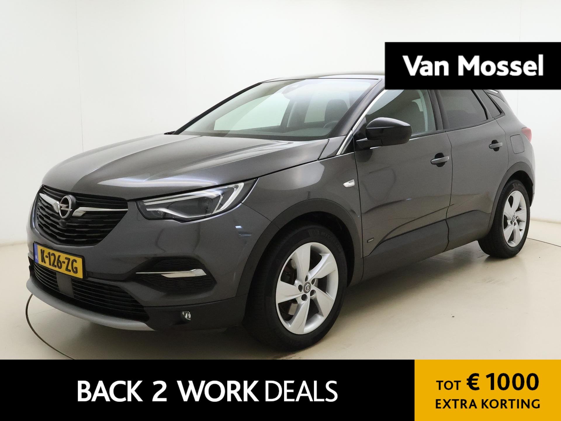 Opel Grandland X 1.6 Turbo Hybrid Business Elegance | Apple, Auto's, Opel, Euro 6, 4 cilinders, Leder en Stof, Hybride Elektrisch/Benzine