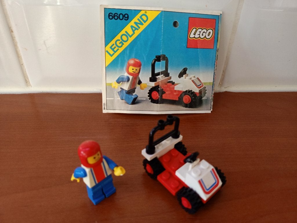 vintage Lego 6609 race car / race auto - Legoland, Ophalen, Compleet, Gebruikt, Lego
