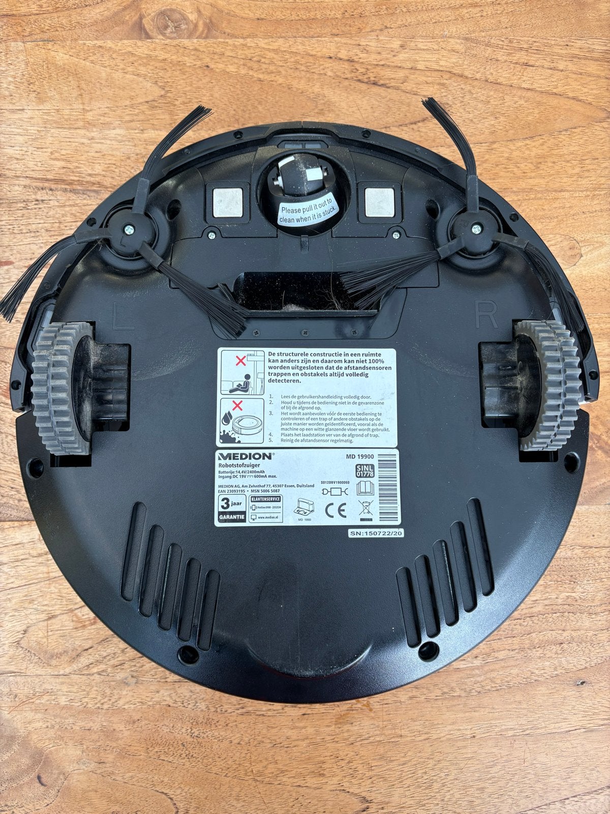 Medion Robotstofzuiger MD 19900 - Wit, Witgoed en Apparatuur, Inclusief accessoires, Ophalen of Verzenden, Robotstofzuiger, Reservoir