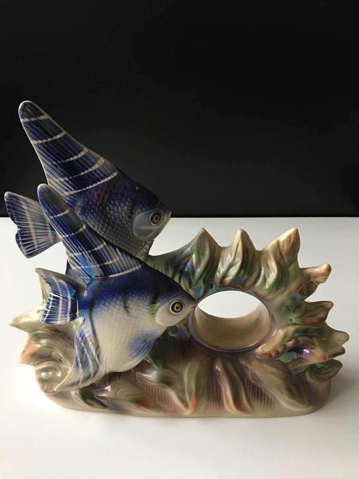 Beeld van Vissen in Koraal (JEMA Holland) 25cm Hoog 28cm Br., Ophalen of Verzenden