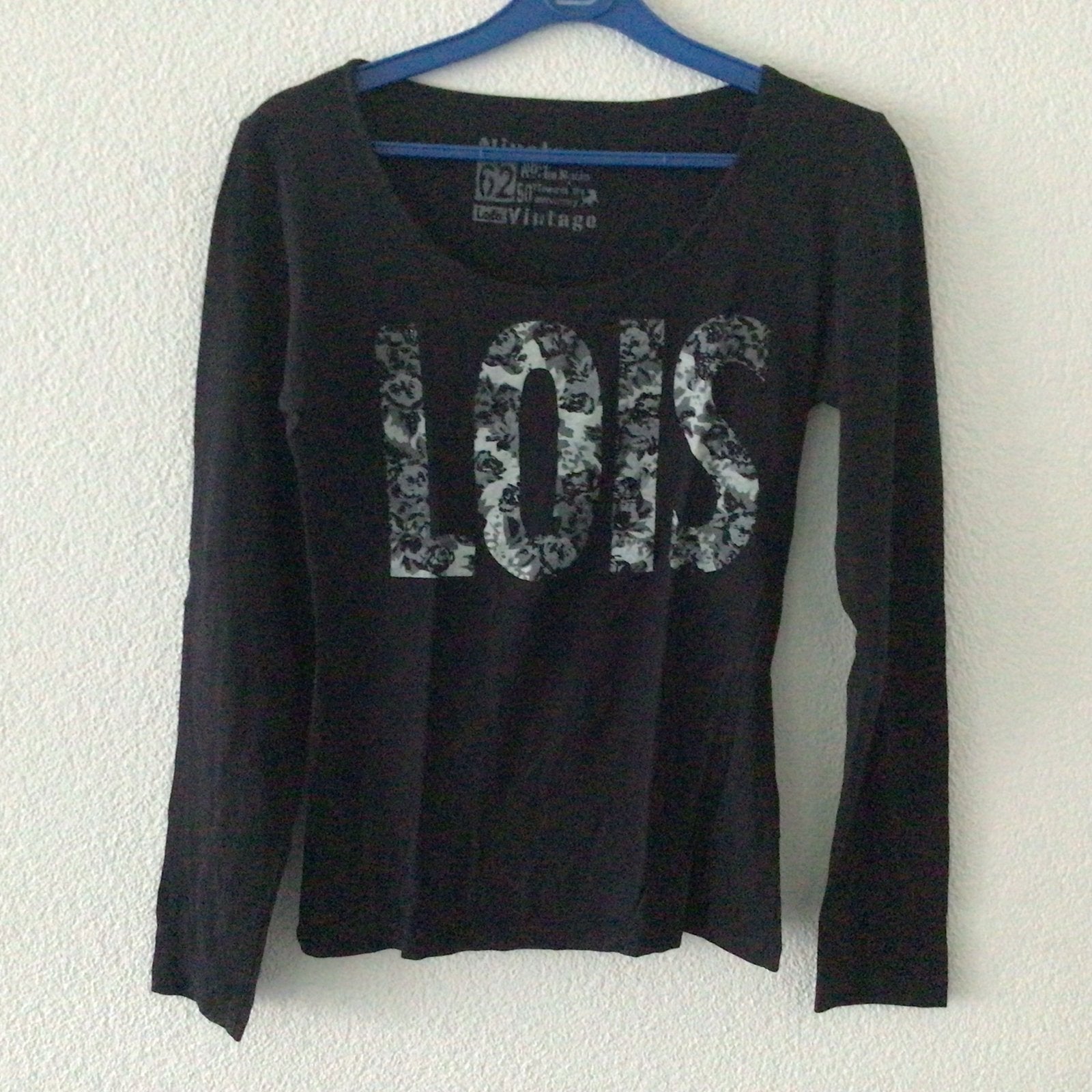 Lois shirt maat S met lange mouwen en print, Zwart, Ophalen of Verzenden, Lange mouw, Maat 36 (S)