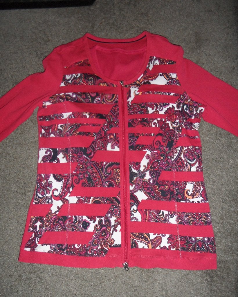 Donkerrood damesvest (XL) evt + bijbehorende top (L), Bonita, Maat 46/48 (XL) of groter, Bonita, Ophalen of Verzenden, Zo goed als nieuw