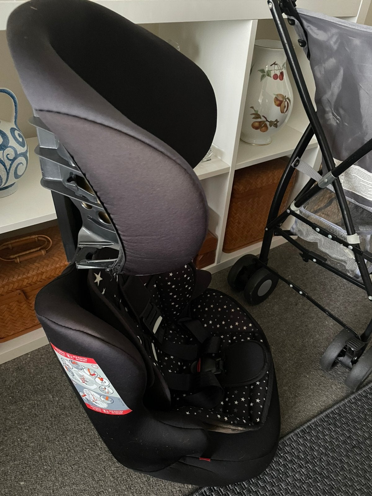 Kinderzitje voor in de auto, Autogordel, 15 t/m 36 kg, Zijbescherming, Zo goed als nieuw