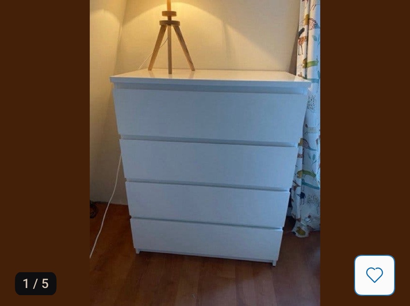 Ikea malm ladekast wit, Huis en Inrichting, Zo goed als nieuw, 3 of 4 laden, Minder dan 100 cm, 25 tot 50 cm