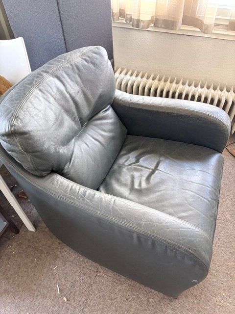 lederen stoelen,, Ophalen, Gebruikt, 75 tot 100 cm, Leer