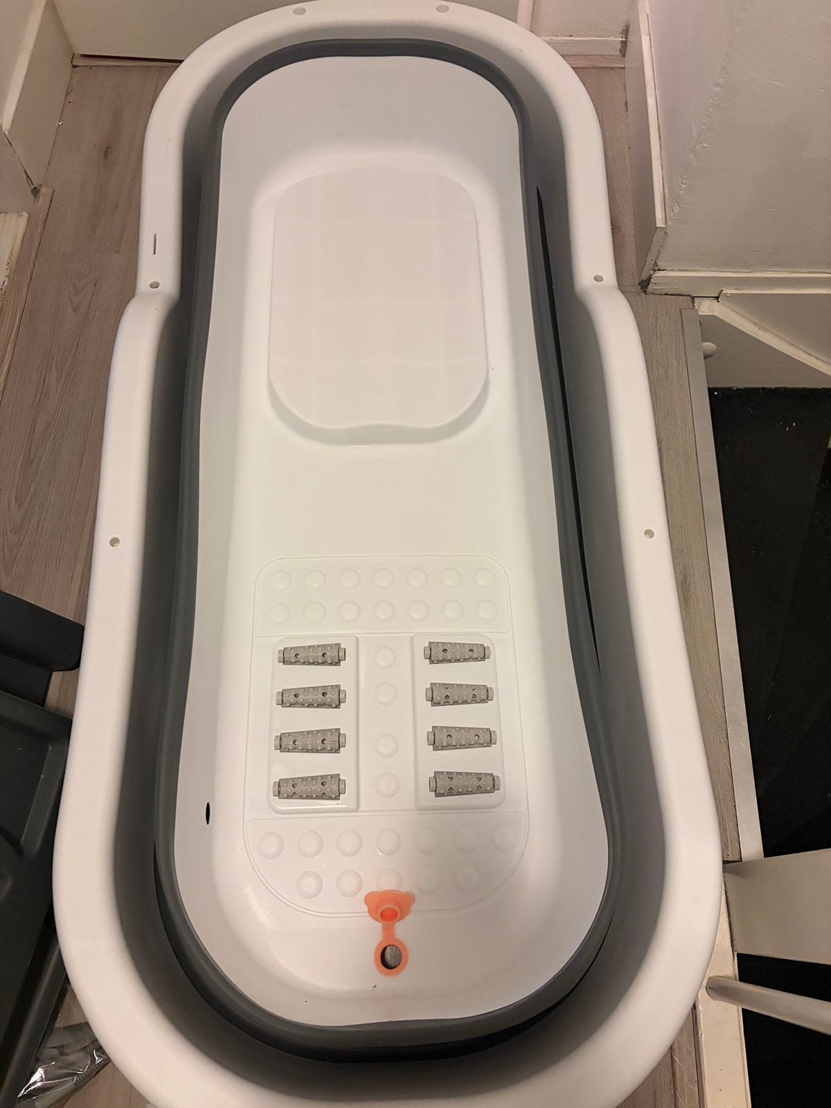 Opklapbaar Hellobath bad z.g.a.n., Huis en Inrichting, Ophalen, Zo goed als nieuw, Wit, Overige typen