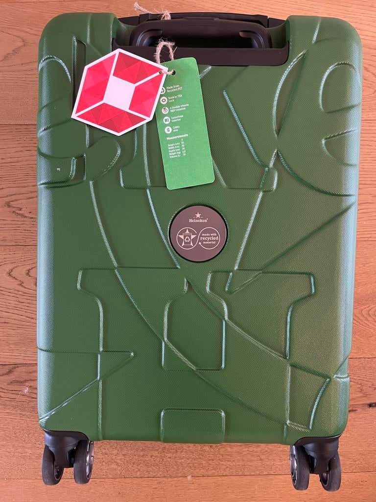 Heineken koffer, handbagage, nieuw, Ophalen, 50 tot 60 cm, Hard kunststof, 35 tot 45 cm