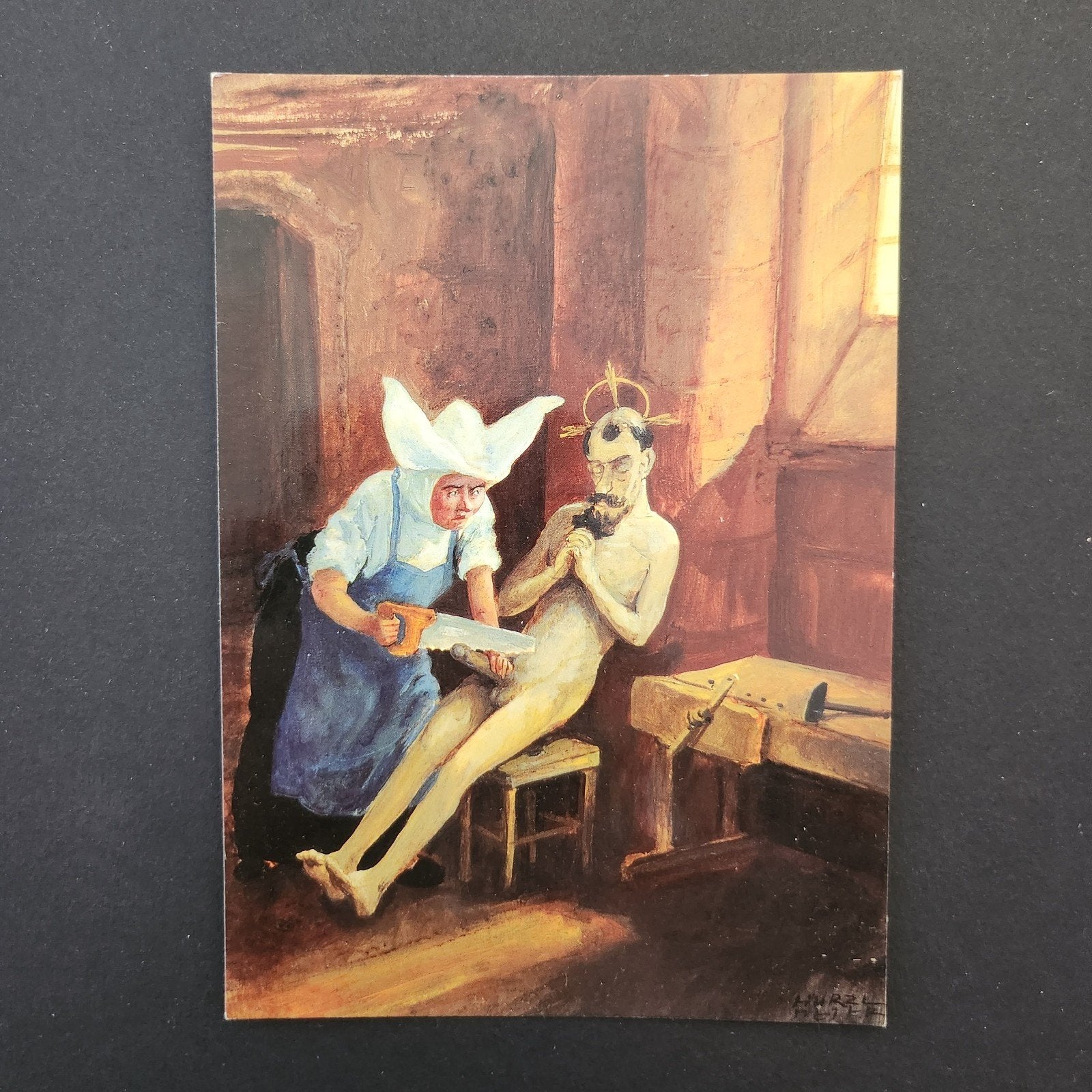 Rudi Hurzlmeier - Restaurierung - Humoristische Ansichtkaart, Verzenden