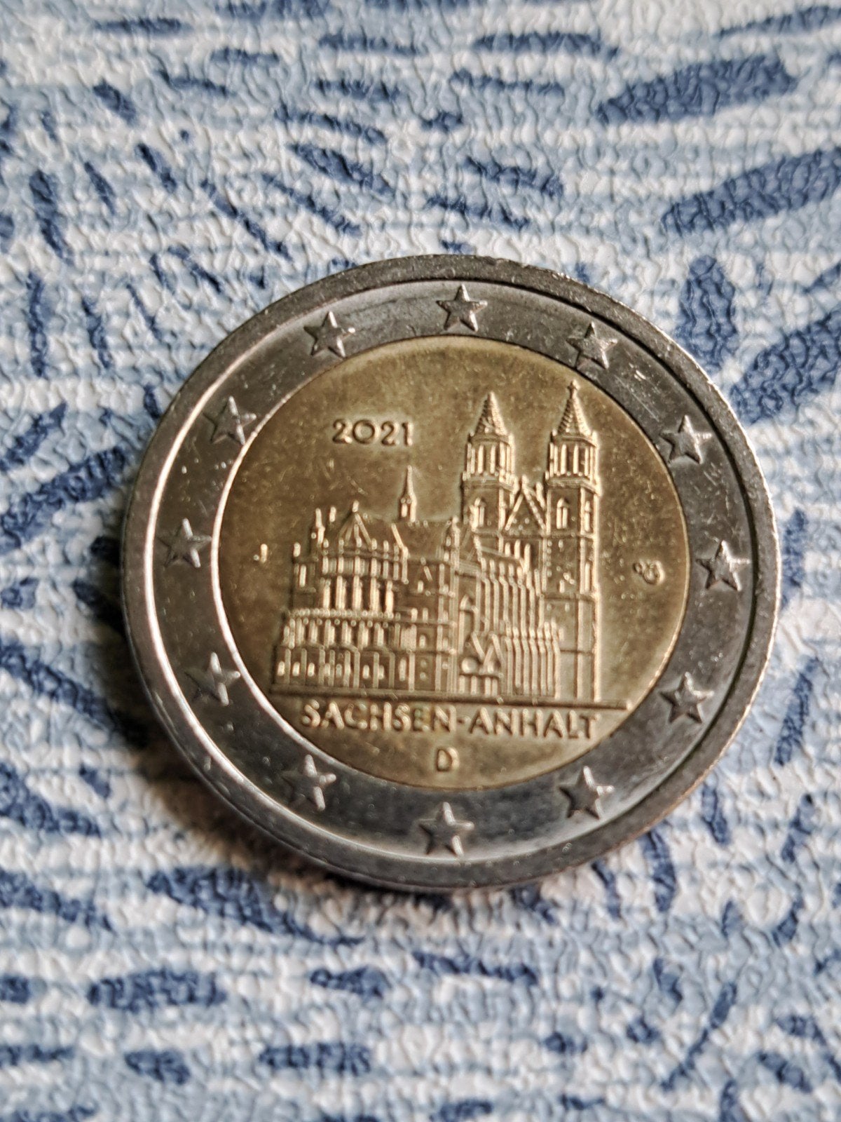 2 euro cc Duitsland Saksen-Anhalt Kathedraal 2021 (J), Postzegels en Munten, Ophalen of Verzenden, Duitsland, 2 euro