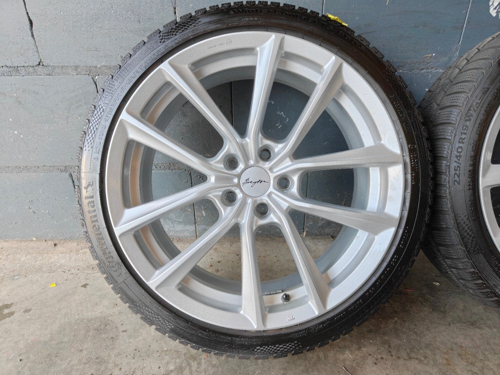 19" BMW 3 4 Serie G20 G21 Breyton Winterset TPMS, 19 inch, Gebruikt, Banden en Velgen, 2289CC