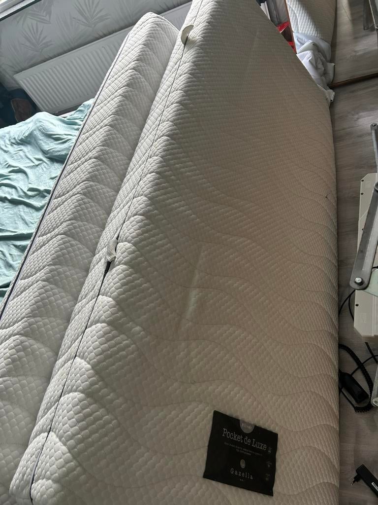 2 Pocket de Luxe Gazella matrassen, Ophalen, Gebruikt, 90 cm, Eenpersoons